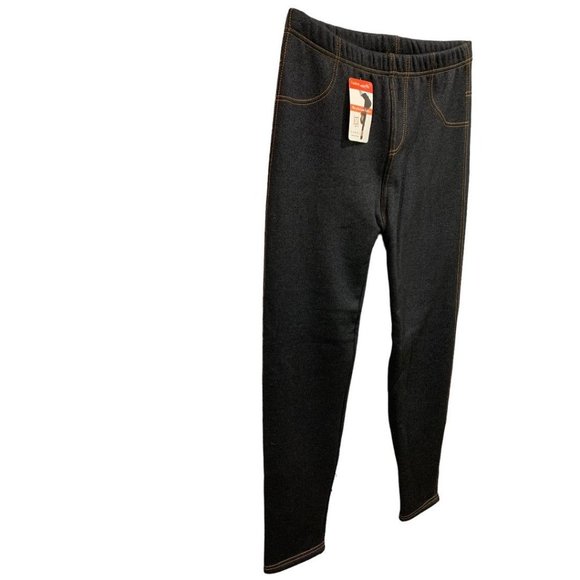 XL Ming Hui Women's New Fleece Lined Denim Look Leggings Jeggings - Picture 3 of 9